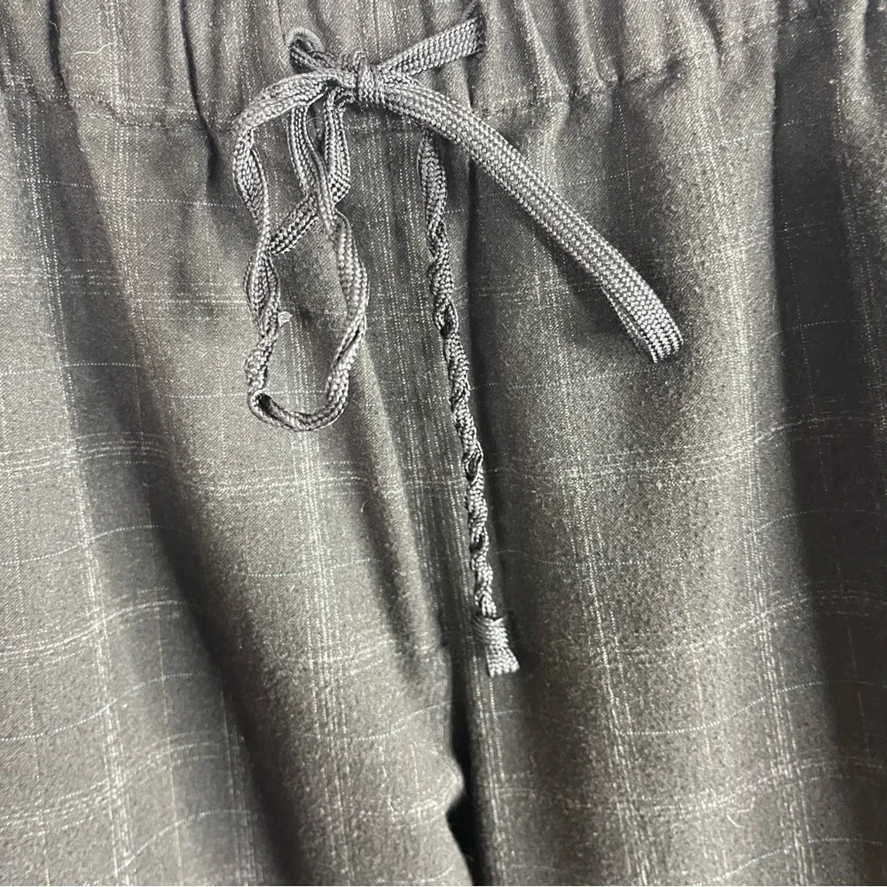 The Group Babaton Jimmy Pant Mid Rise Twill Trousers Black Fine Grid Size XS - Picture 5 of 8